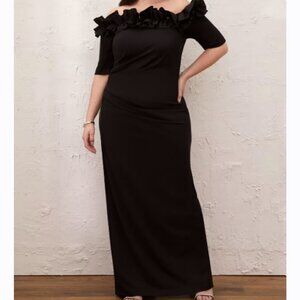 LAURA Canada Black Off The Shoulder Ruffle Dress